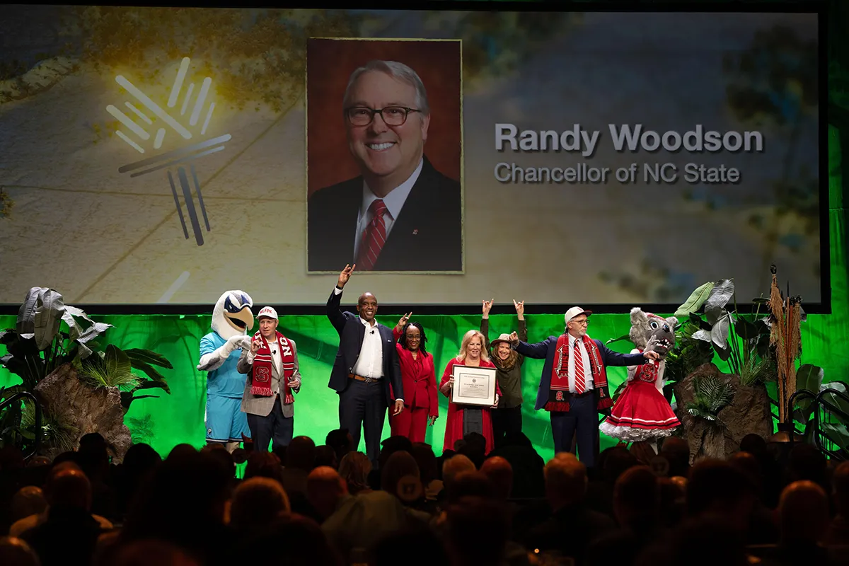 N.C. State University Chancellor Randy Woodson was named an honorary Wake Tech alumnus at the 2025 Wake Tech IGNITE event.