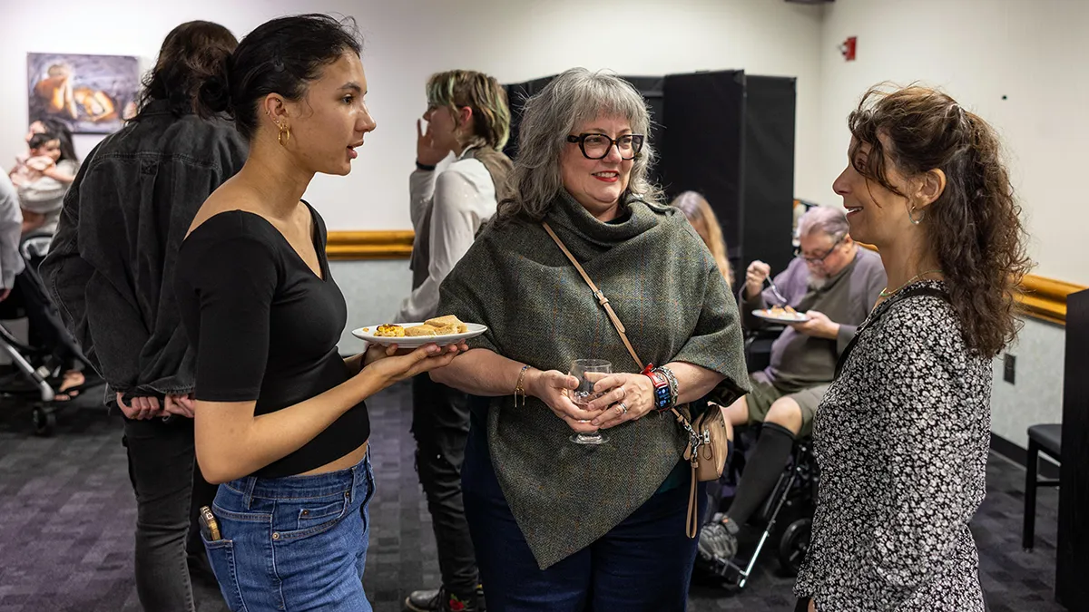 A juried art exhibition at Wake Tech kicked off with an opening-night reception.