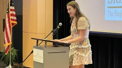 Twenty-eight Wake Tech students were inducted into Sigma Kappa Delta, an English honor society for two-year colleges, on October 16, 2025.