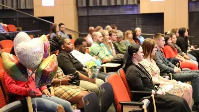 Twenty-eight Wake Tech students were inducted into Sigma Kappa Delta, an English honor society for two-year colleges, on October 16, 2025.