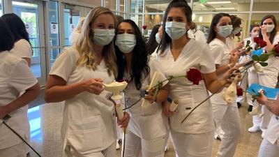 Wake Tech Holds In-Person Nursing Pinning Ceremony