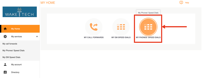 My Phone's Speed Dials Starting Icon