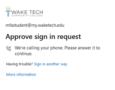 You will then receive a call from Microsoft on your phone