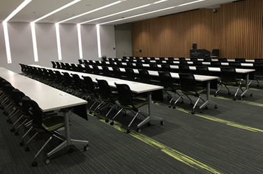RTP Campus Auditorium in a classroom-seating layout