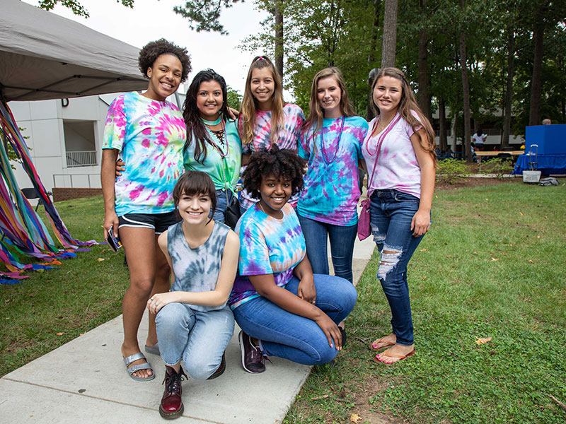 Students gather during one of the many events at Wake Tech