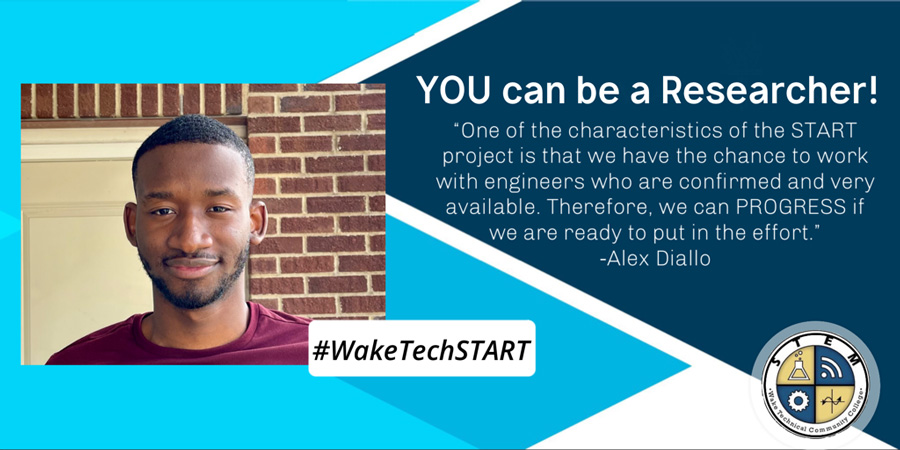 Wake Tech student Alex Diallo praises the START program