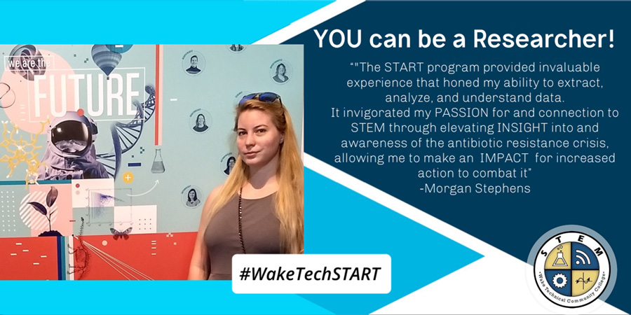 Wake Tech student Morgan Stephens praises the START program