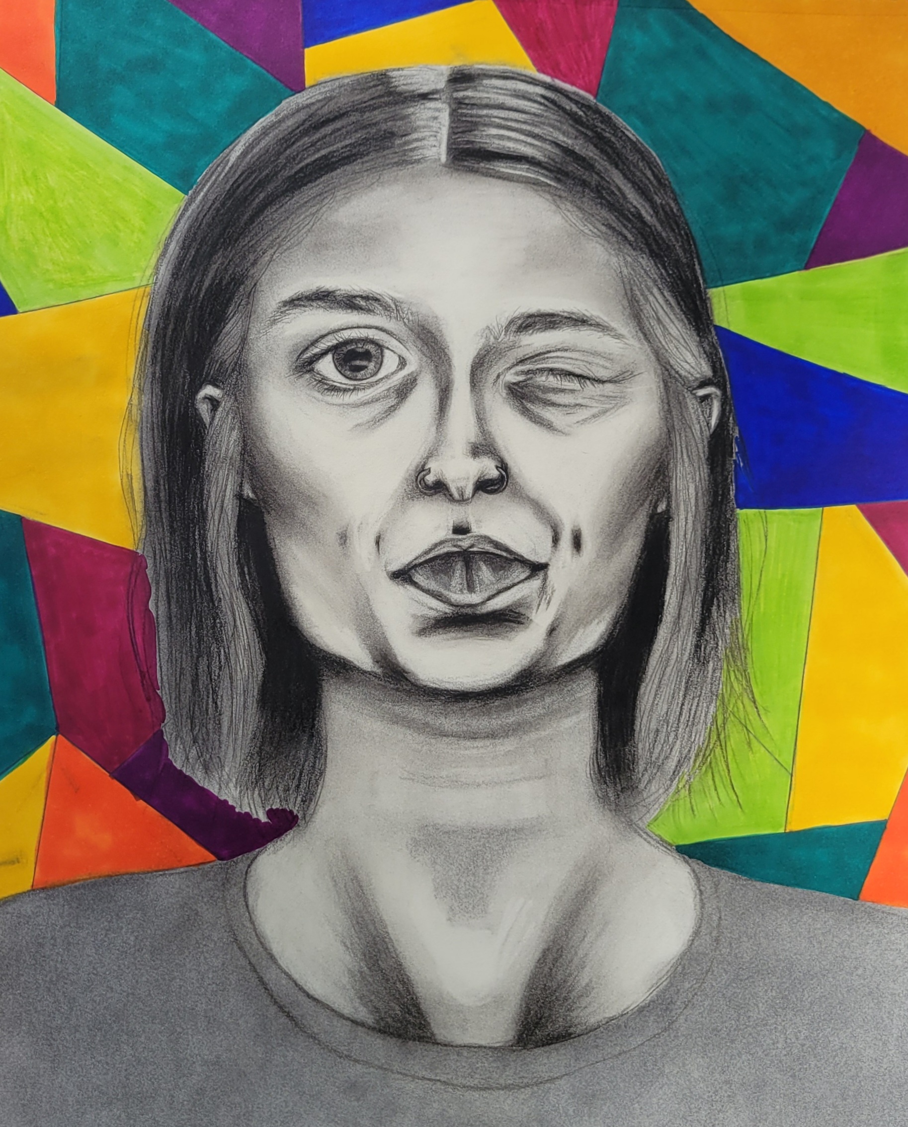 Self-Portrait with Stained Glass | Wake Tech