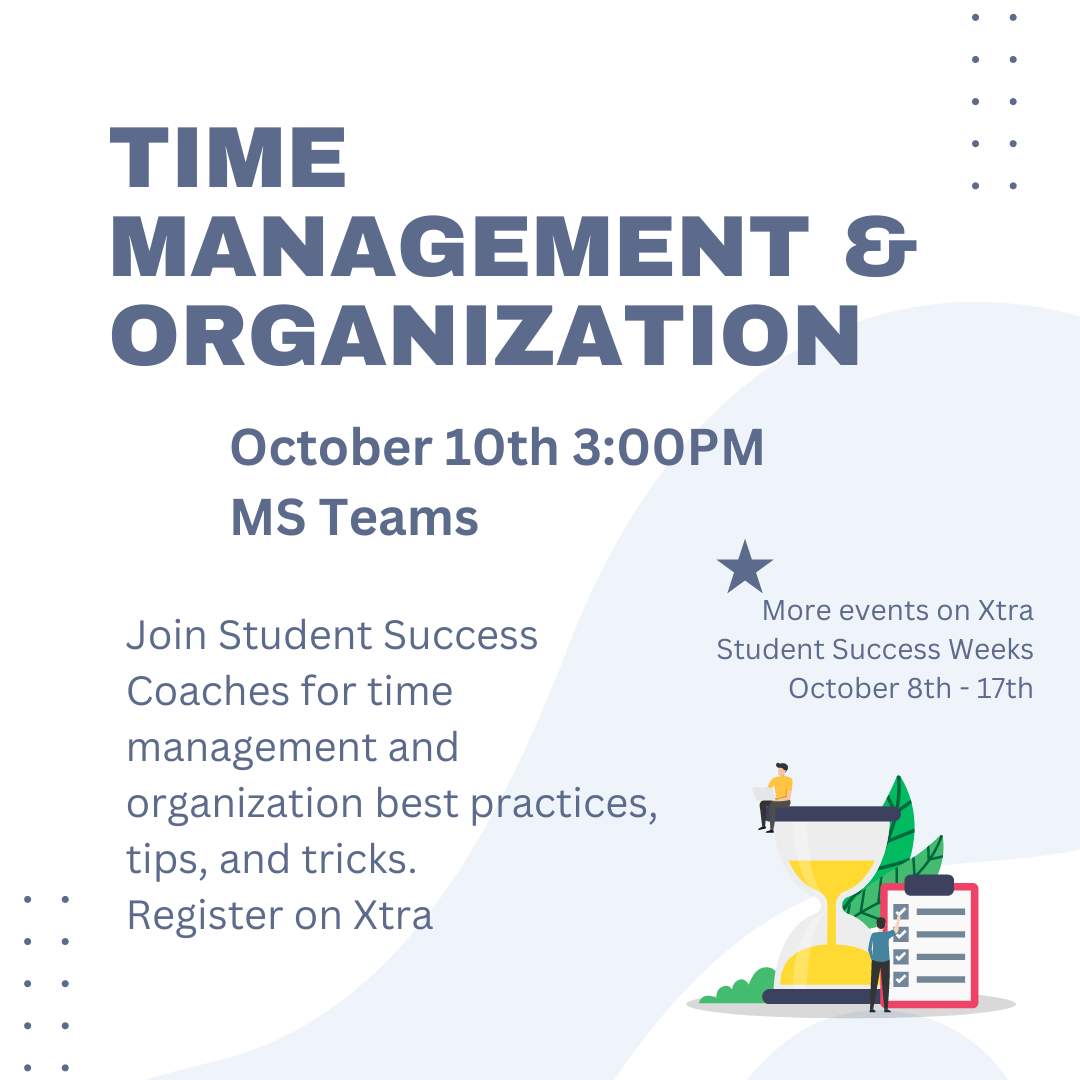 Student Success Weeks Time Management and Organization