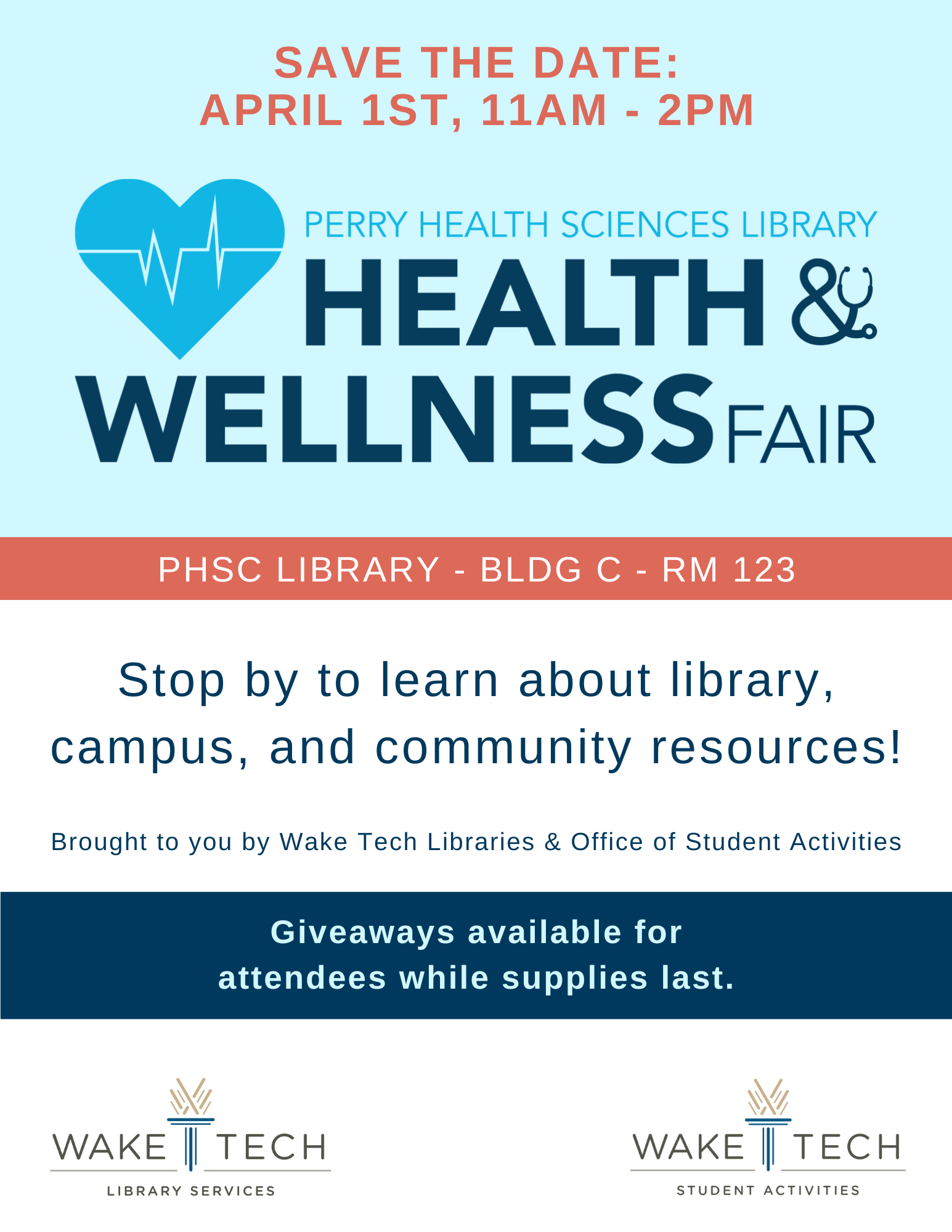 PHSC Library Health &amp; Wellness Fair