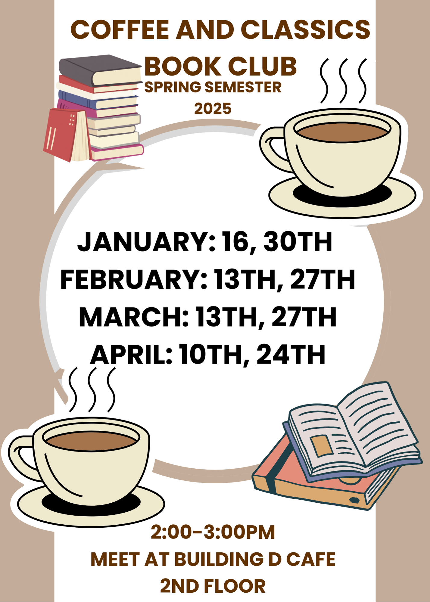 Coffee &amp; Classics - Scheduled Club Meetings for Spring 2025