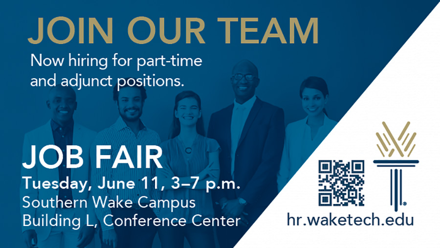 Wake Tech job fair announcement