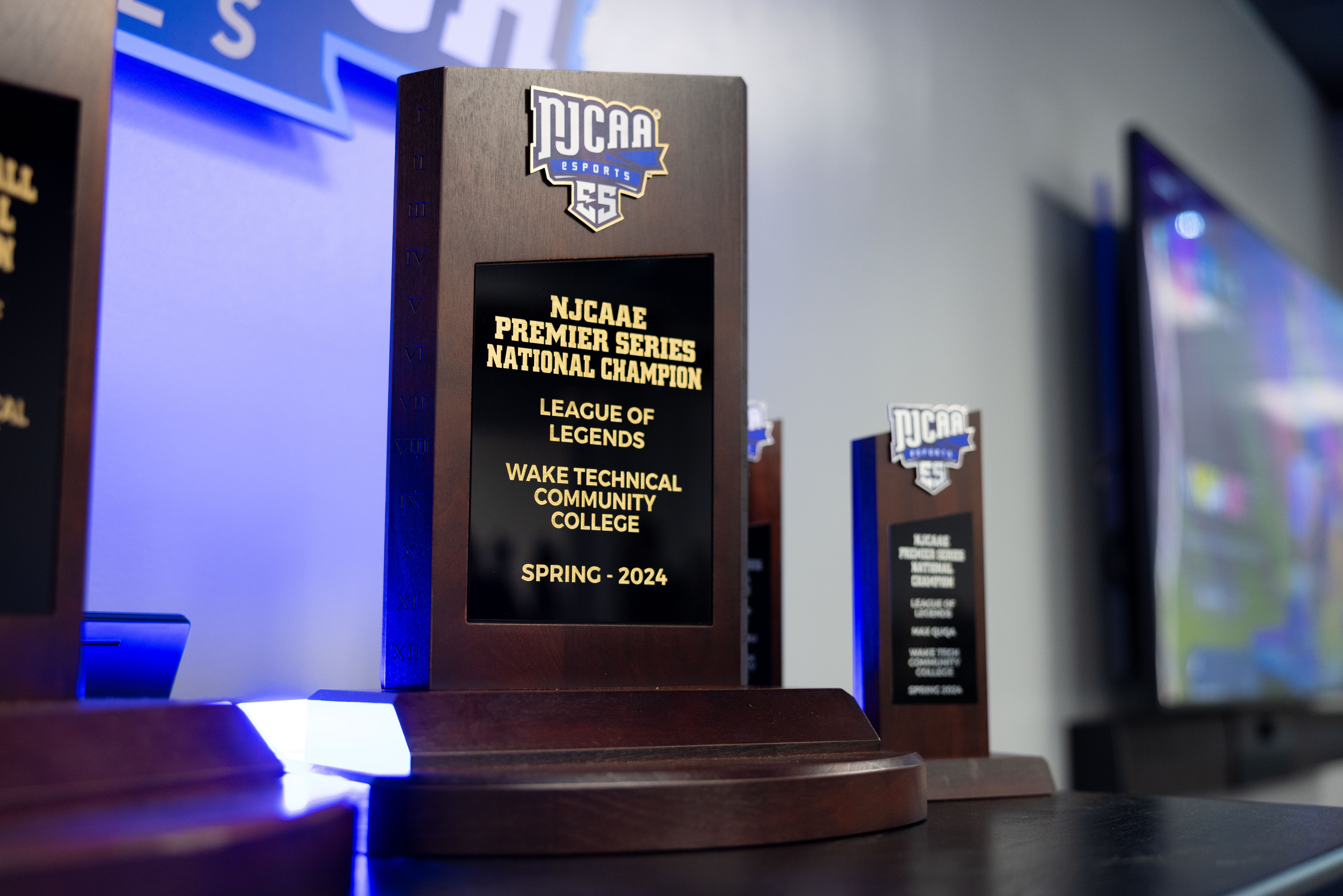 Wake Tech Esports championship trophy