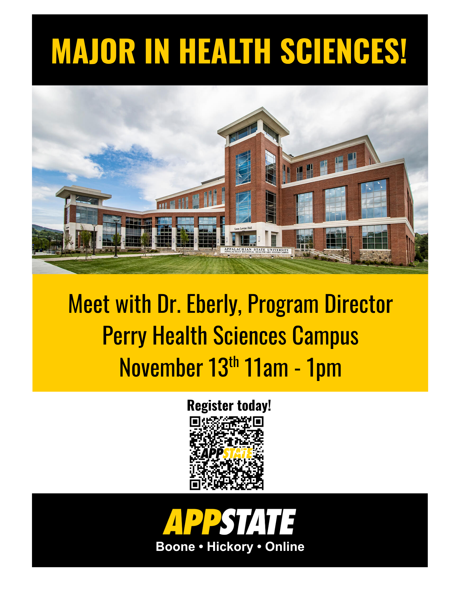 Appalachian State University Campus Visit at Perry Health Sciences Campus
