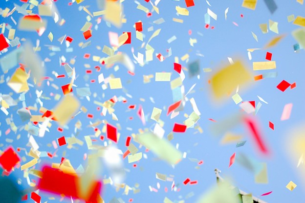 Image of confetti in the air
