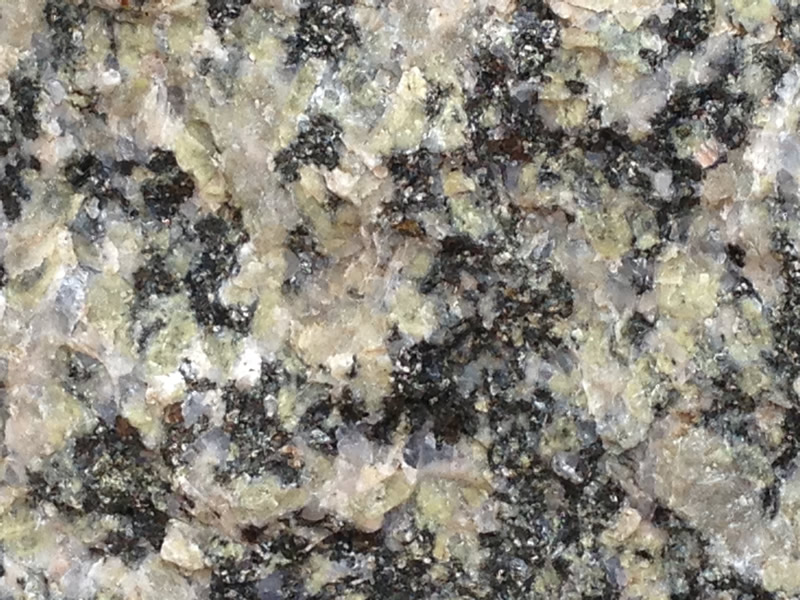 Figure 4: A magnified view of the surface of the diorite. 