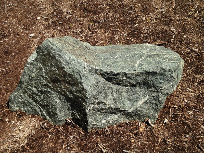 Figure 2: The greenstone boulder at Southern Wake (Main) Campus.