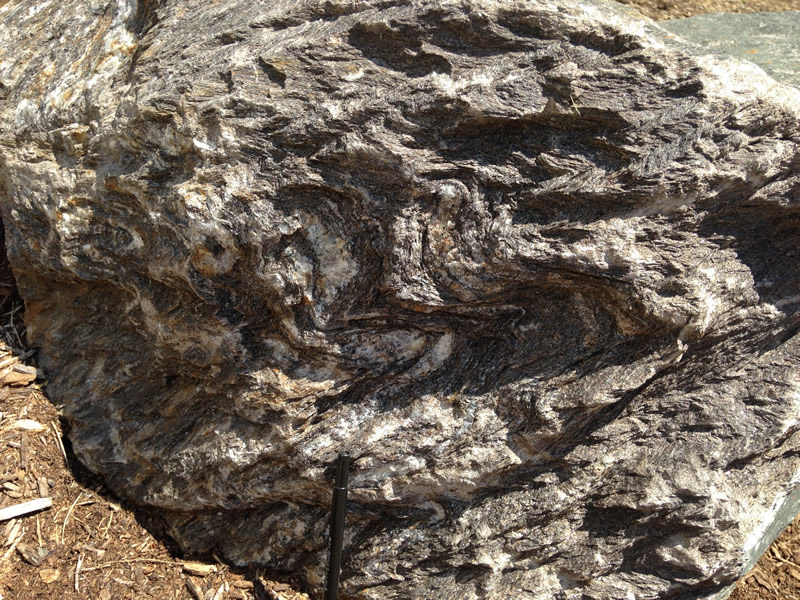 Figure 6: This image shows heavily folded foliation