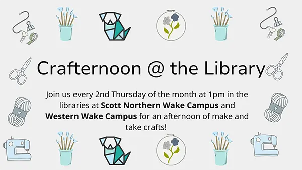 Crafternoon @ Library graphic