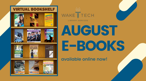 Image of bookshelf showing August ebooks