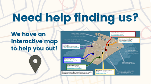 Link to interactive map showing locations of campus libraries