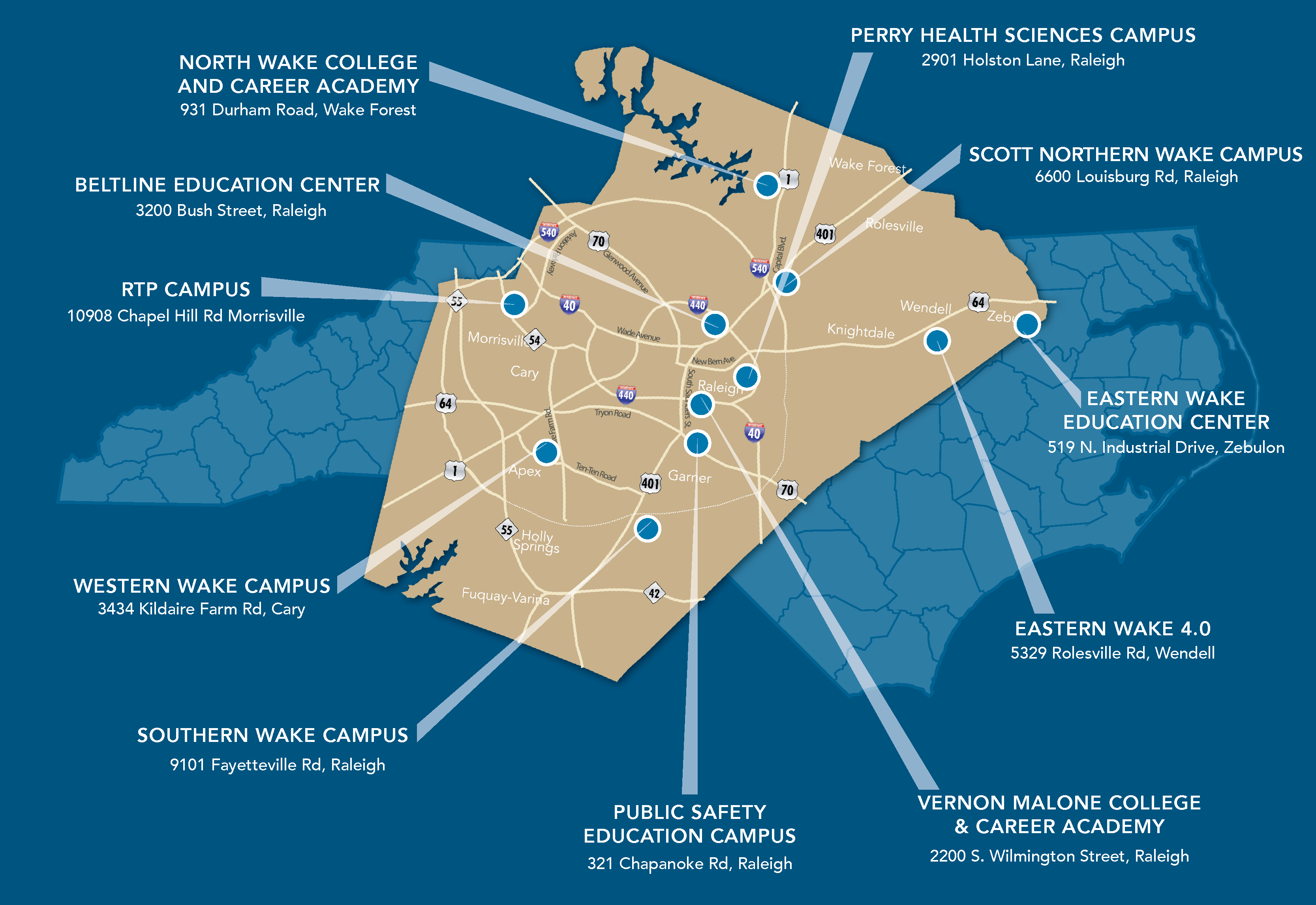 Wake Tech S Campuses Centers Wake Technical Community College