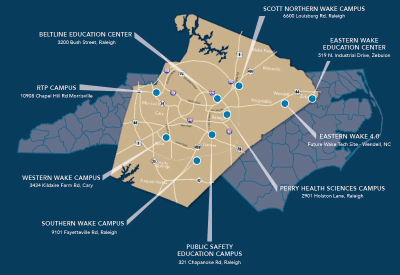 Wake Tech Campus Locations Map