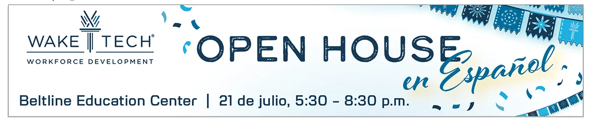 Workforce Development Open House en Espanol graphic