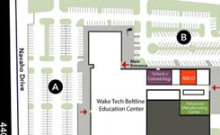 Beltline Education Center Visitor Parking Map