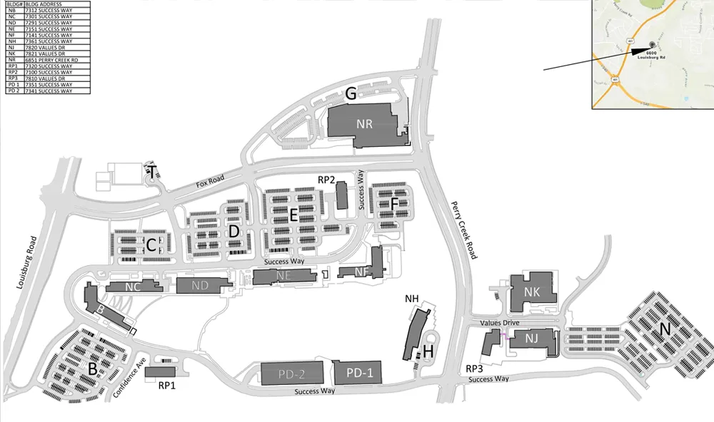 Printable Map of Scott Northern Wake Campus