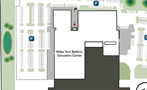 Beltline Education Center Visitor Parking Map