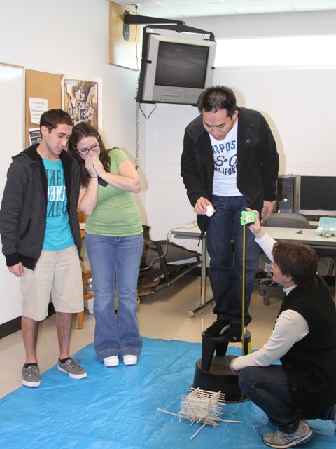 Splat! Wake Tech Pre-Engineering Students Face Off in Egg-Citing Contest