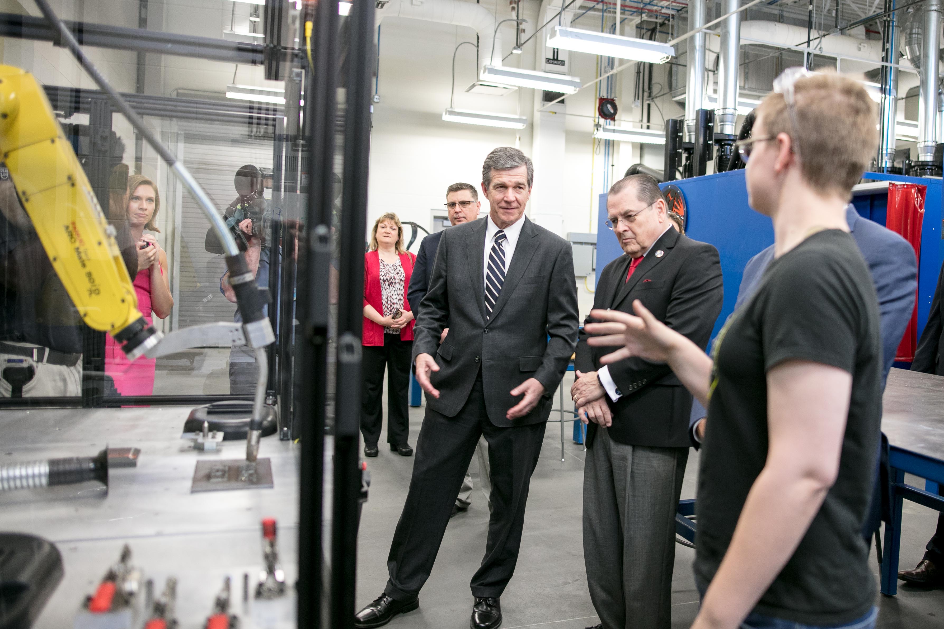 NC Governor Highlights Workforce Training at Northern Wake Campus
