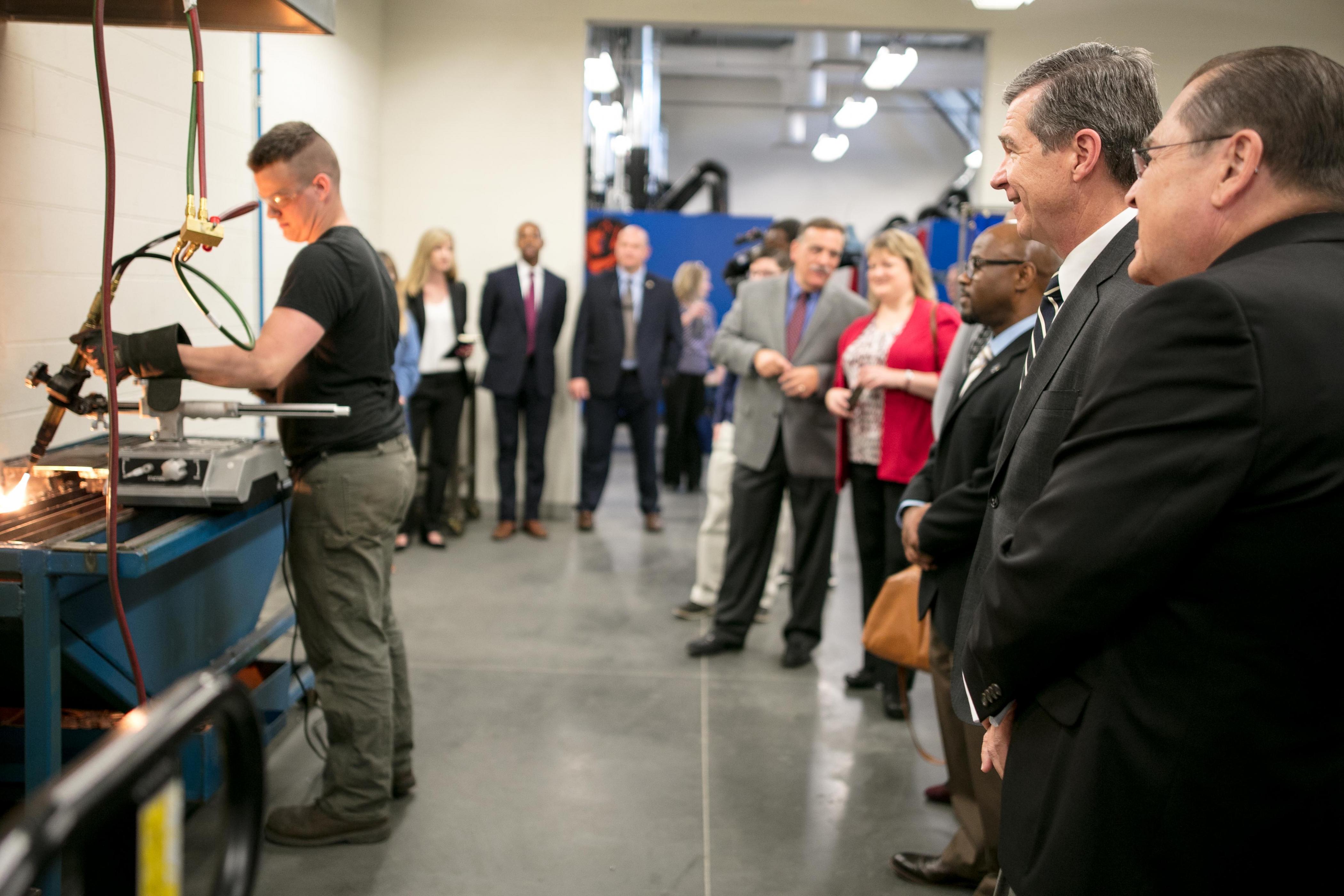 NC Governor Highlights Workforce Training at Northern Wake Campus