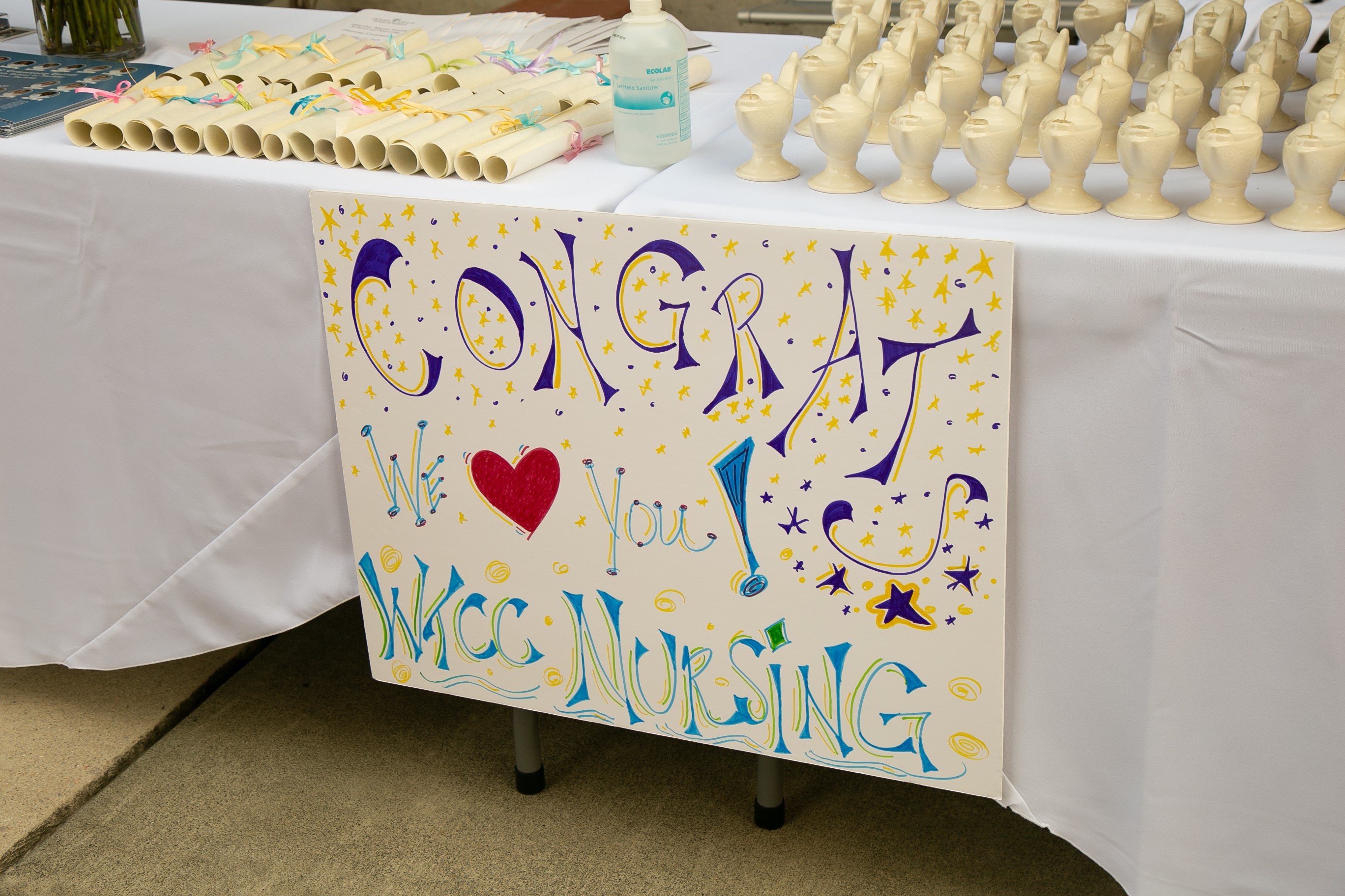 Wake Tech Hosts Curbside Pinning Ceremony for Nursing Graduates 