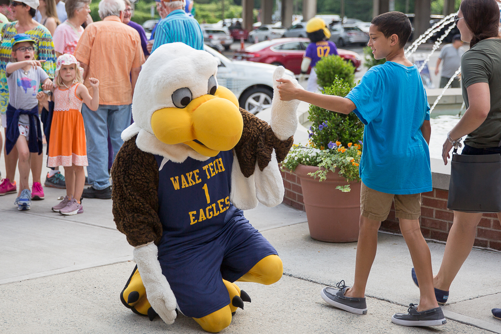 Talon spent time greeting young fans at the Durham Bulls Athletic Park