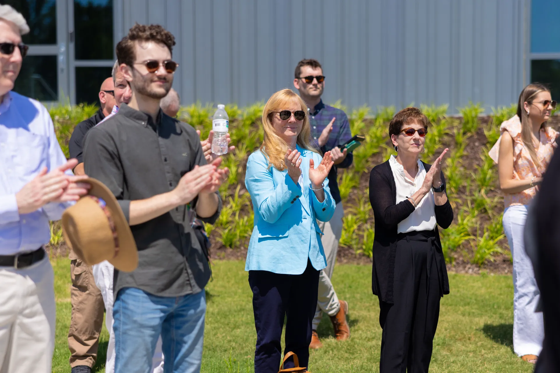 Wake Tech staff and others attend the ground-breaking ceremony for the Advanced Technology Center at Wake Tech East.