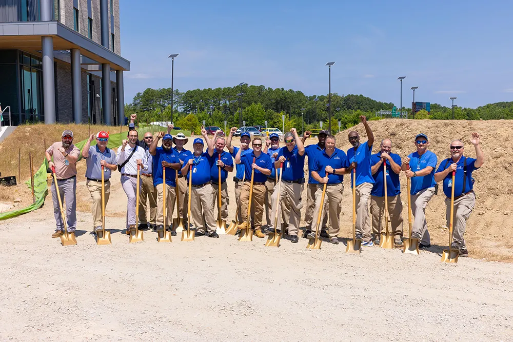 Wake Tech administrators and local dignitaries break ground on the Advanced Technology Center at Wake Tech East.