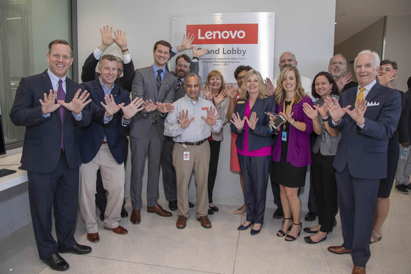 Lenovo has donated $157,000 to support student scholarships, equipment, and technology at the RTP Campus.