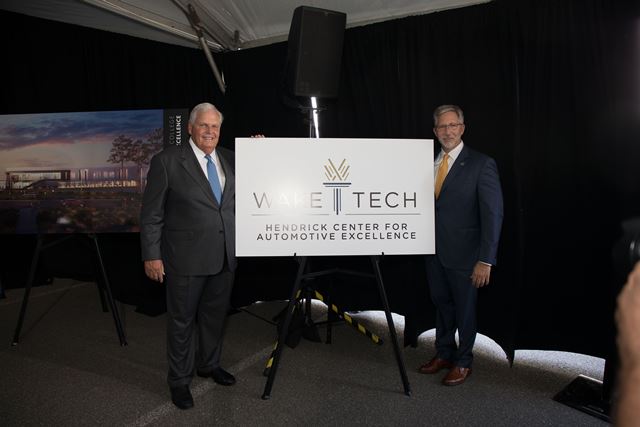 Hendrick Automotive Group Pledges $1 Million  as Construction Starts on Newest Wake Tech Facility
