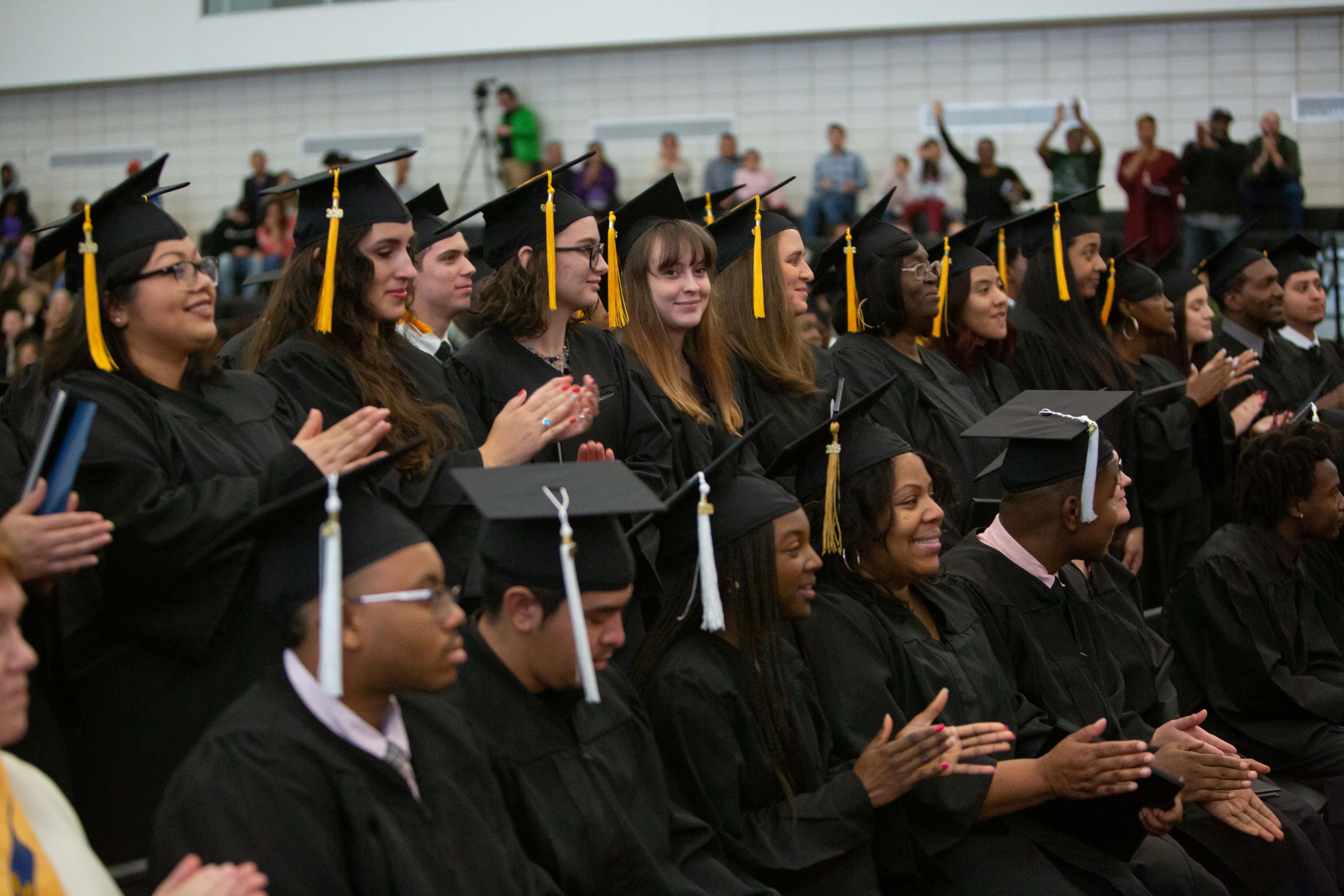 Students applauding success 