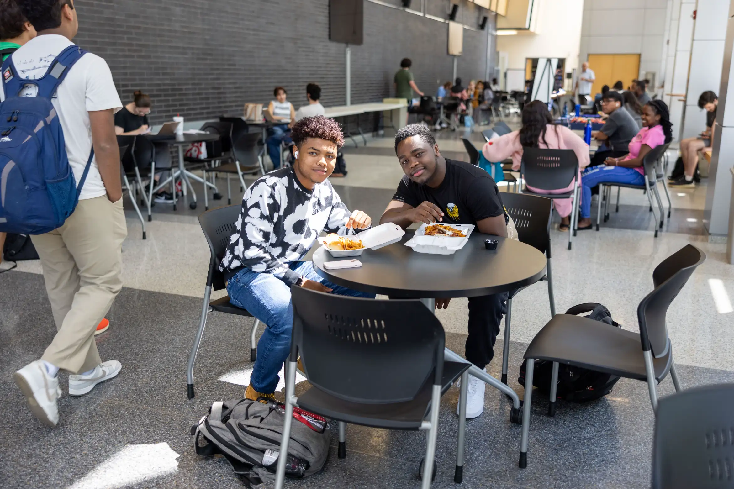 Wake Tech students gather on first day of 2024-25 academic year.