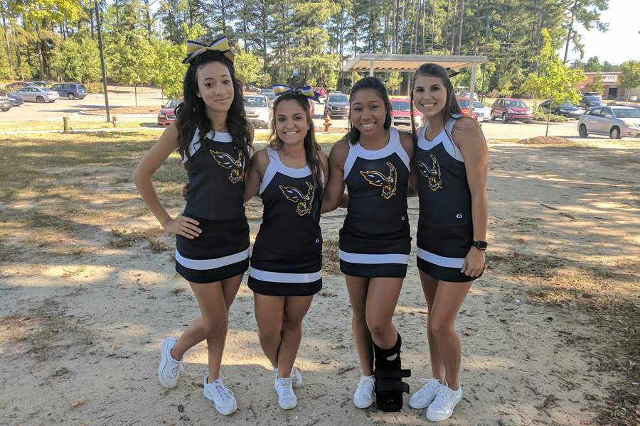 Wake Tech Cheer was on hand to guide attendees