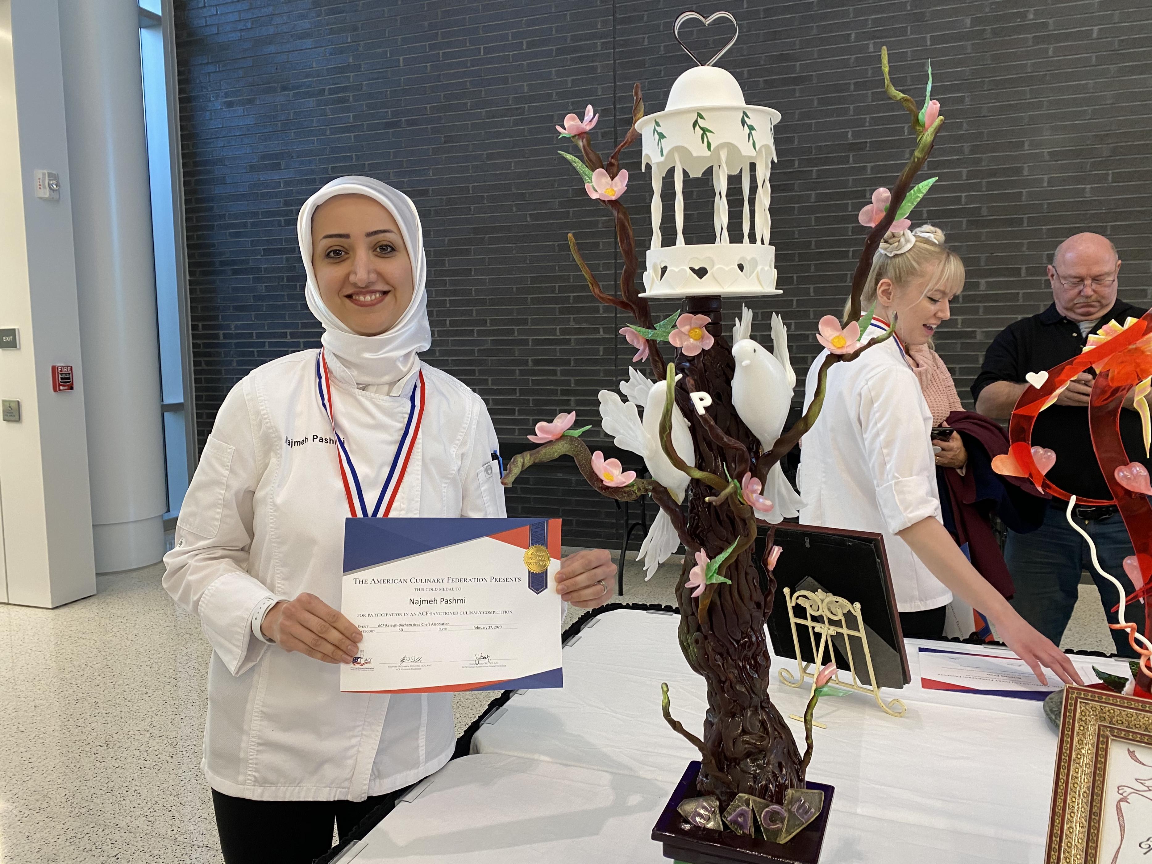 Najmeh Pashmi, Wake Tech Student - Highest Score in Sugar Showpiece 