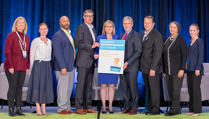 Leaders from Wake Tech and NACCE celebrate new partnership