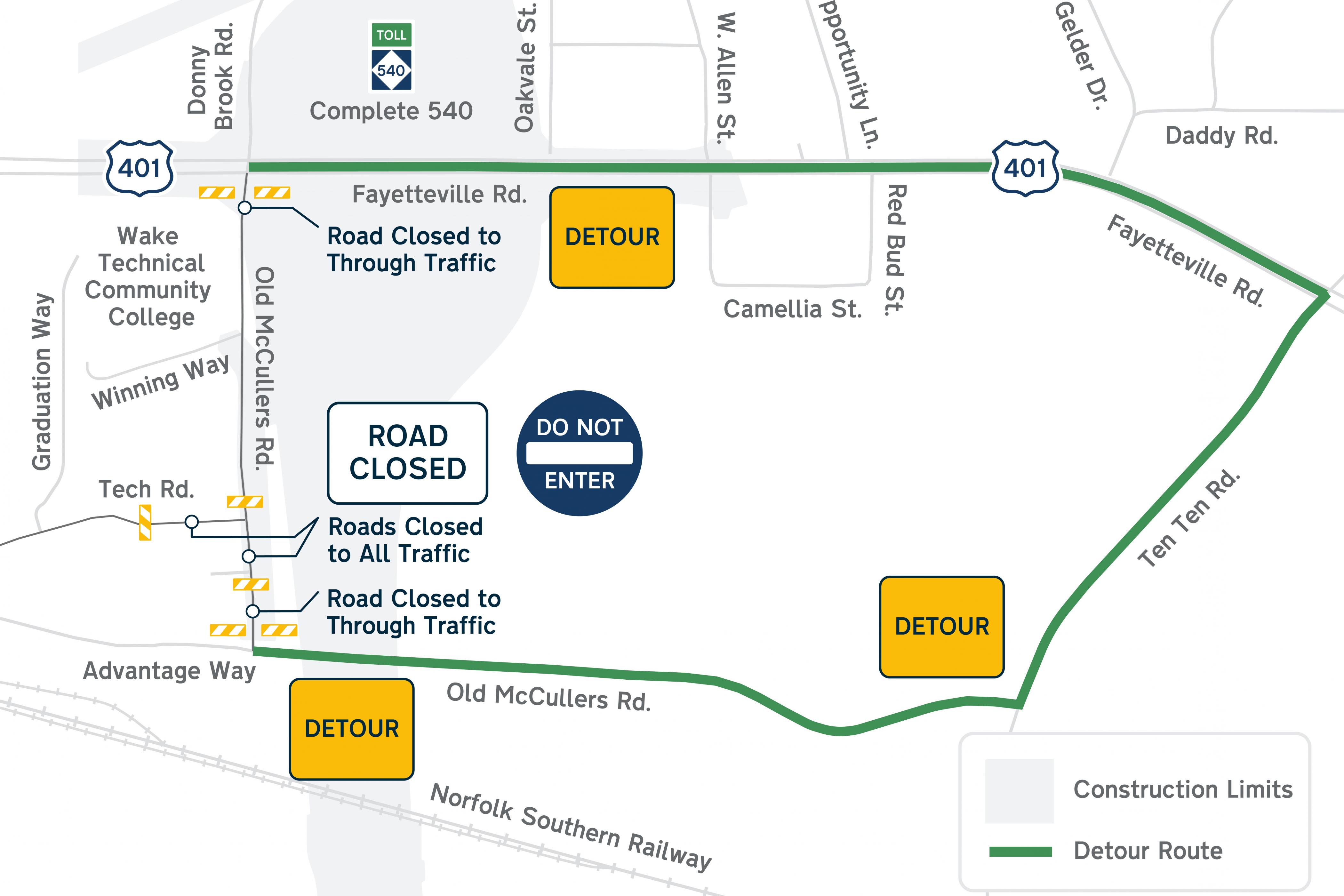 Road Closure to Impact Wake Tech’s Southern Wake Campus