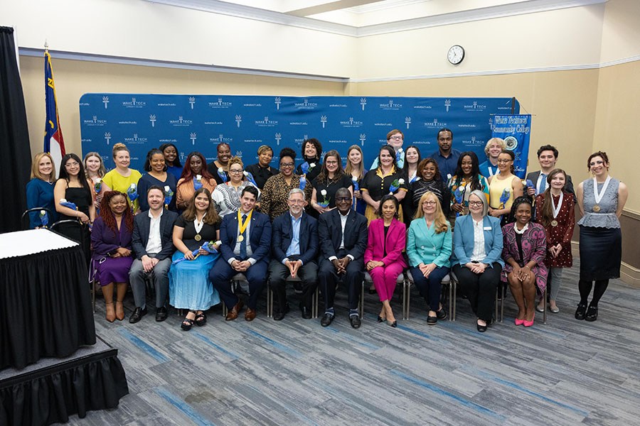 Wake Tech's Phi Theta Kappa chapter inducts new members.