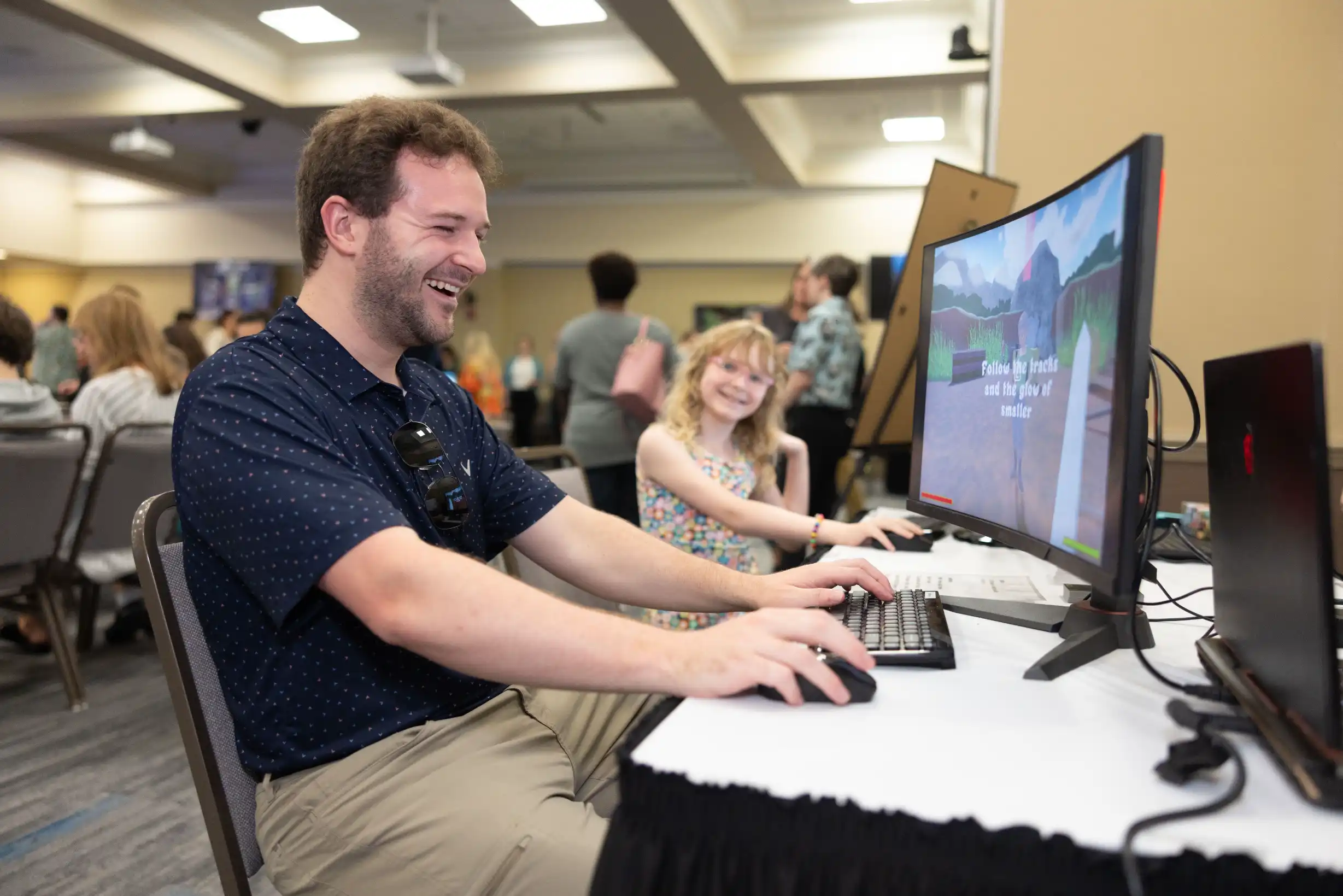 People had the chance to play video games created by Wake Tech students at the Simulation and Game Development program's annual student showcase.