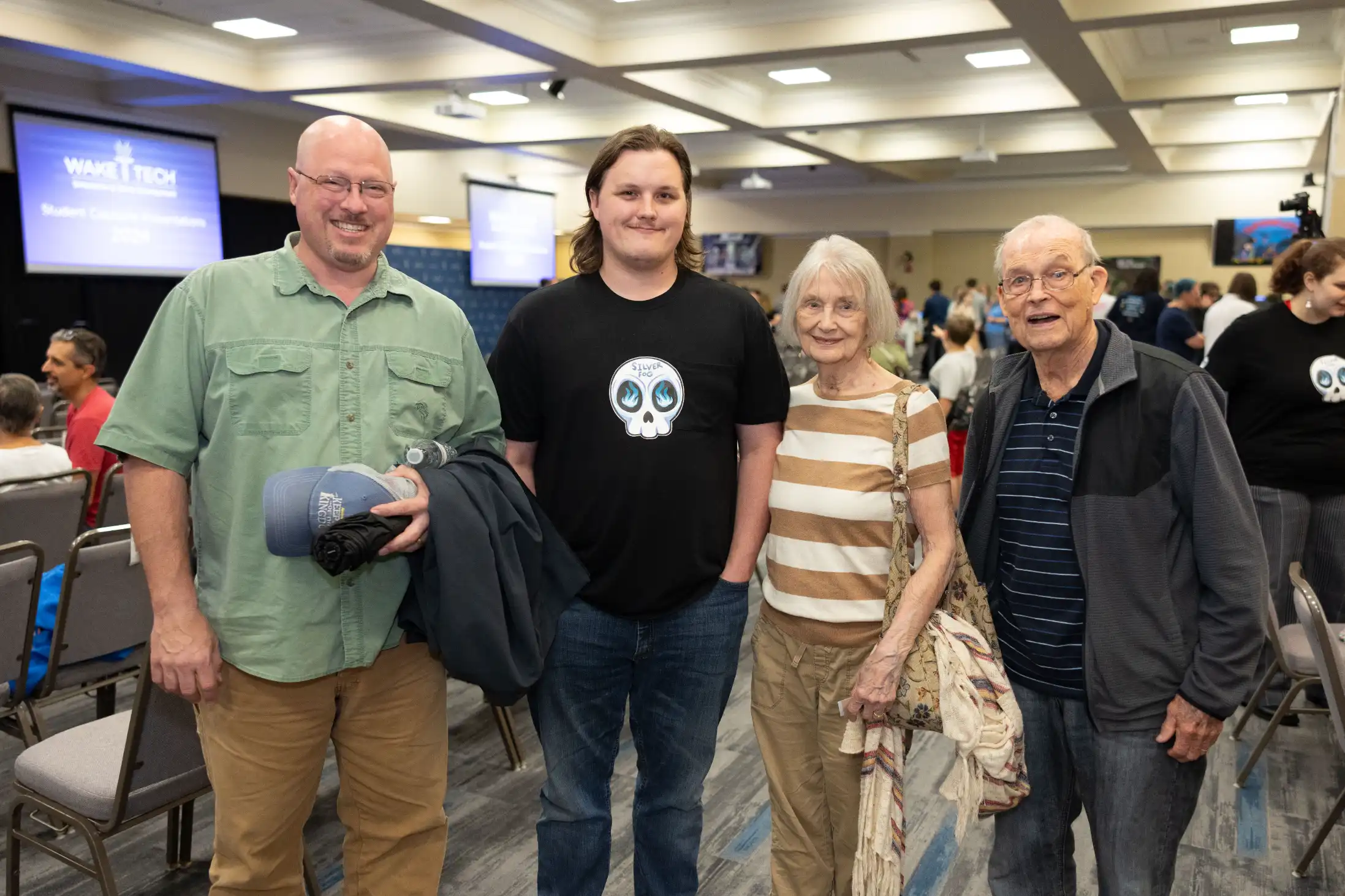Wake Tech students show off their original video games at the Simulation and Game Development annual student showcase. 