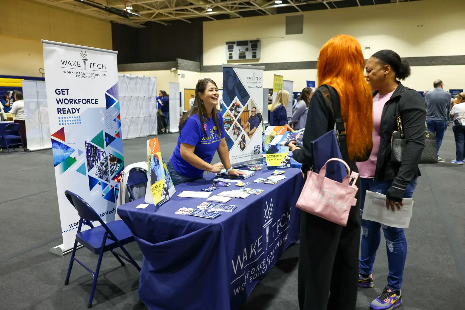 Wake Tech staff meet prospective students and others at the annual Fall Open House.